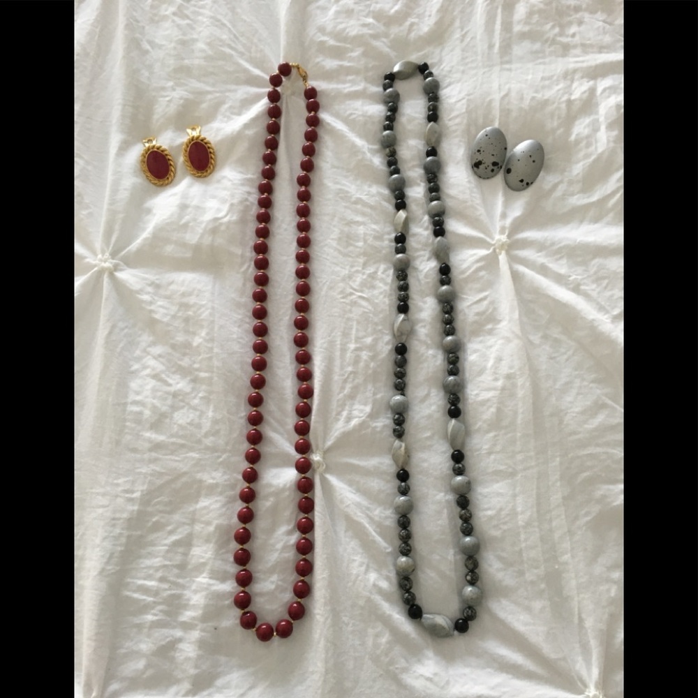 Two 2 Necklace with earrings sets